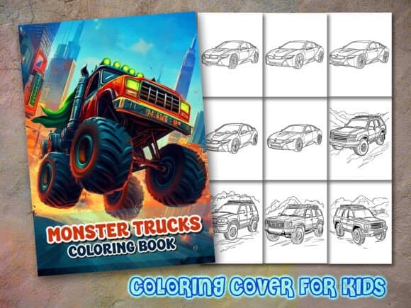 Car Coloring Pages and Book Cover coloring pages