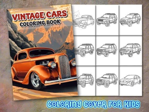 Car Coloring Pages and Book Cover coloring pages