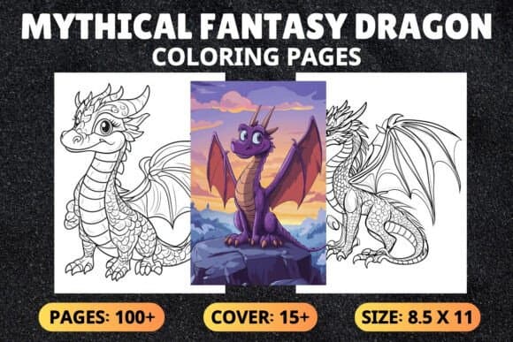 Mythical Fantasy Dragon Coloring Pages coloring pages