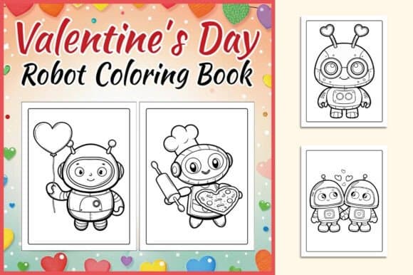 8 Themed Robot Coloring Pages for Boys (Holidays, Steampunk & More)