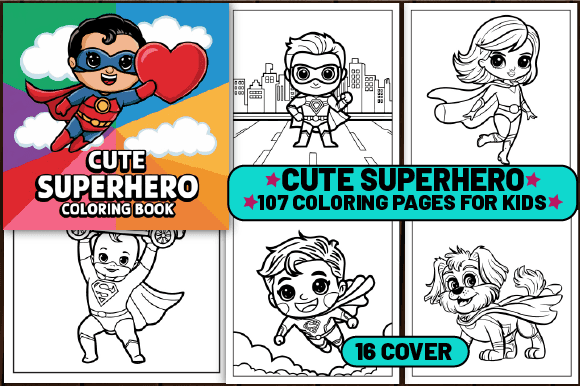 Cute Superhero Coloring Pages for Kids coloring pages