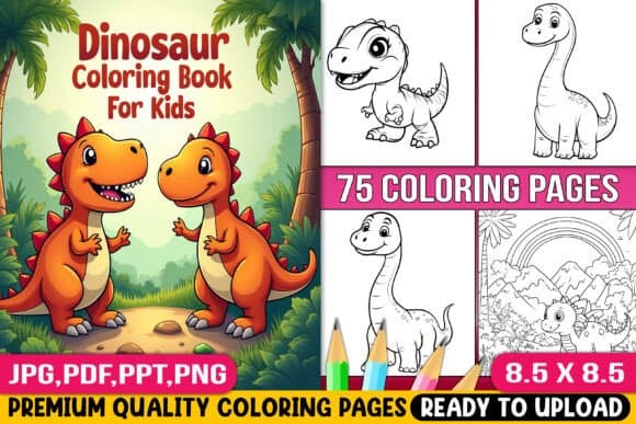 Dinosaur Coloring Book for Kids Vol 45 coloring pages