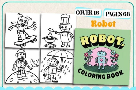 Robot Coloring Page for Kids coloring pages