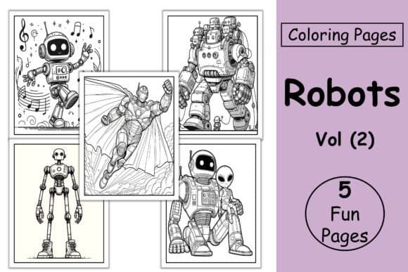 Mechanical Robots Coloring Pages Vol 2 coloring pages