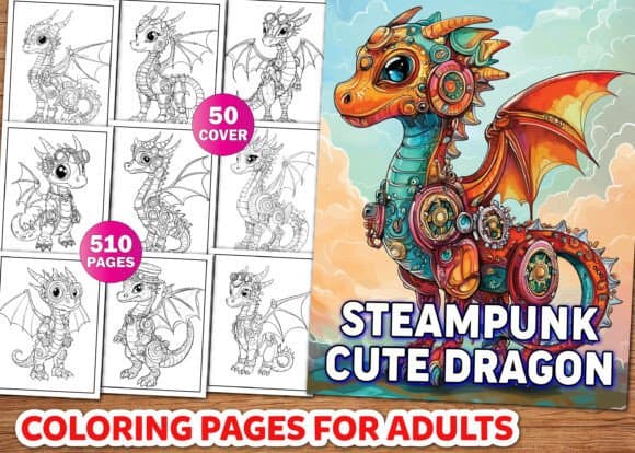 12 Best Dragon Coloring Book Packs (100 to 500 Pages)