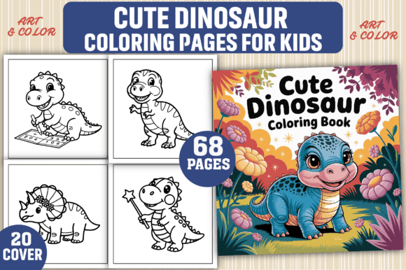 68 Cute Dinosaur Coloring Pages for Kids coloring pages