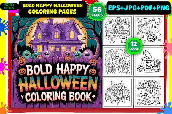 Bold Happy Halloween Coloring Pages coloring pages