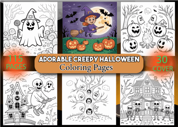 Adorable Creepy Halloween Coloring Pages coloring pages