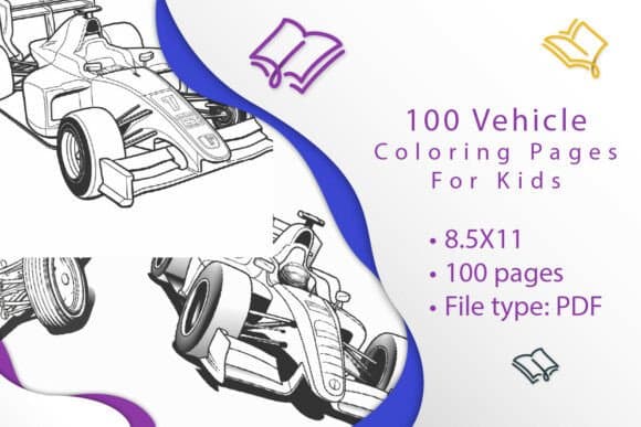 100 Vehicle Coloring Pages for Kids coloring pages