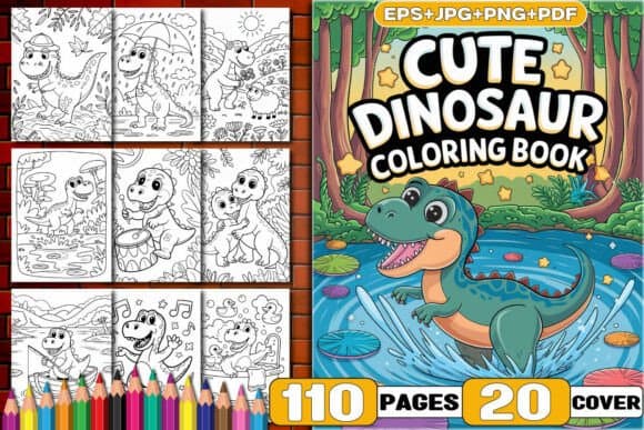 Cute Dinosaur Coloring Pages for Kids Vol 39 coloring pages