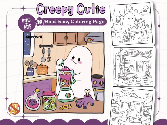Creepy Cutie Halloween Coloring Pages coloring pages