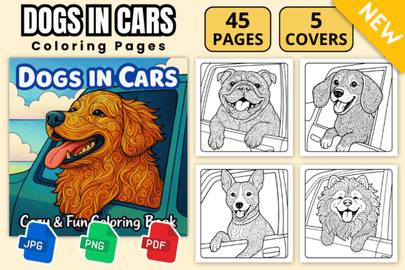 Dogs in Cars Coloring Pages coloring pages
