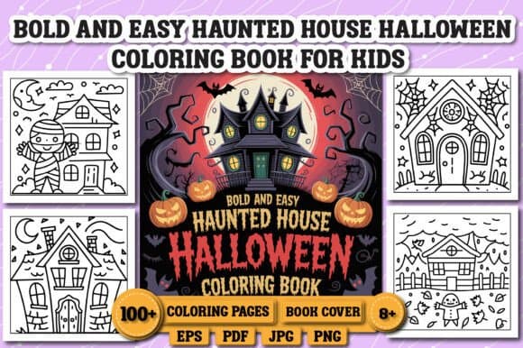 Haunted House Halloween Coloring Book coloring pages