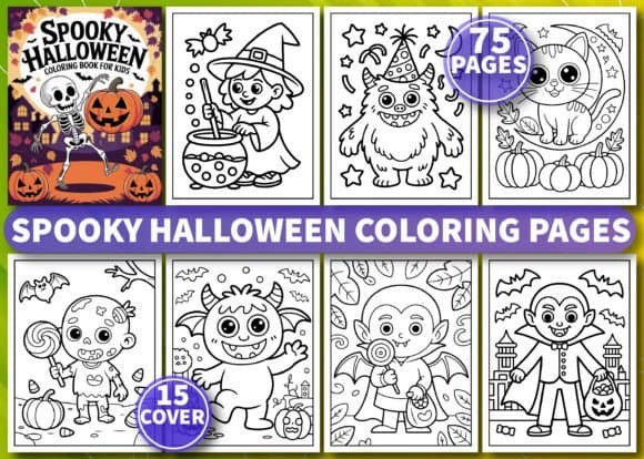 Spooky Halloween Coloring Book for Kids coloring pages