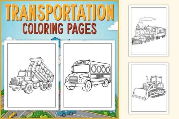 Transportation Coloring Pages for Kids coloring pages