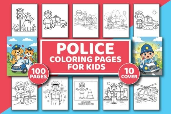 Police Coloring Pages for Kids coloring pages
